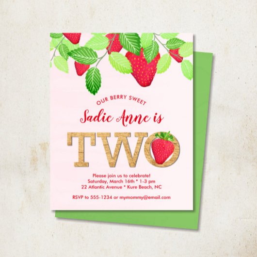 Begrotingsuitnodiging voor de zoete aardbei 2e ver