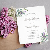 Begrotingsuitnodiging voor Eucalyptus lavender bab Flyer