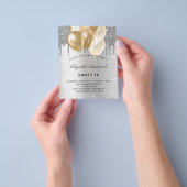 Begrotingsuitnodiging voor het zoete 16 zilveren g flyer (Hand)