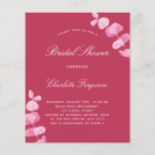 Begrotingsuitnodiging voor magenta eucalyptus vrij flyer (Voorkant)