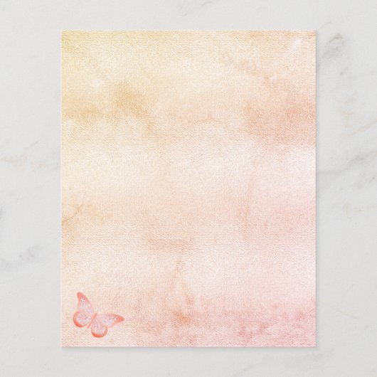 Begrotingsuitnodiging voor Quinceanera pampas butt Flyer (Achterkant)