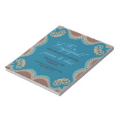 Begrotingsuitnodigingen | Modern Lace-Verloving Notitieblok (Linkerzijde)