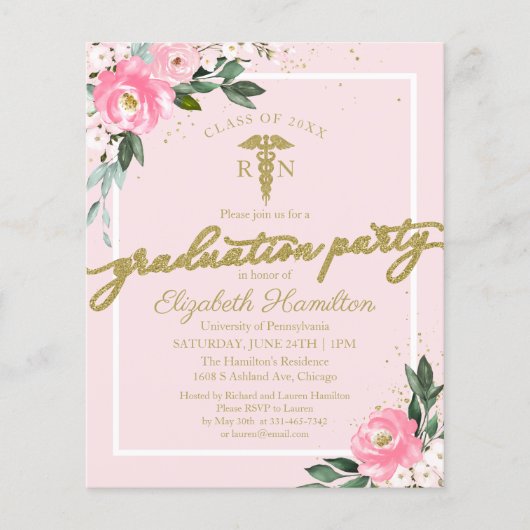 Begrotingsuitnodigingen Partij Afstudeerder verple (Voorkant)