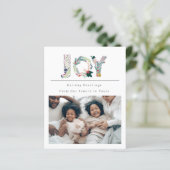 BEGROTINGSVakantie Joy Foto gepersonaliseerde Kaar (Staand voorkant)