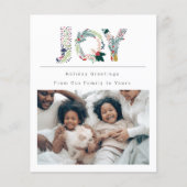 BEGROTINGSVakantie Joy Foto gepersonaliseerde Kaar (Voorkant)