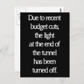 Begrotingsverlagingen Briefkaart (Voorkant / Achterkant)