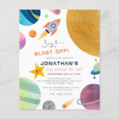 Begrotingsverlies! Rocket Trip Boy Birthday Party (Voorkant)