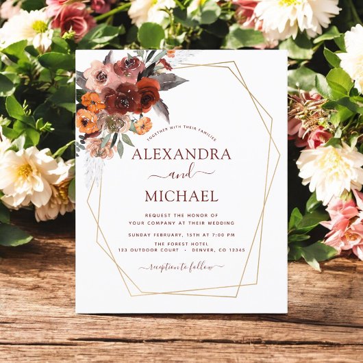 Begrotingsvermindering verbrande Oranje bloemen Flyer