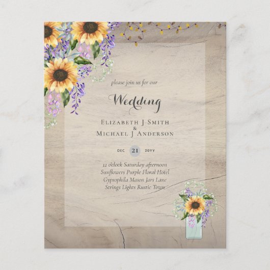 BEGROTINGSVERZOEKEN - Rustige zonnebloemen (Voorkant)