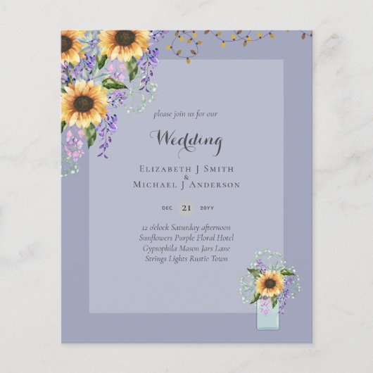 BEGROTINGSVERZOEKEN - Rustige zonnebloemen Flyer (Voorkant)