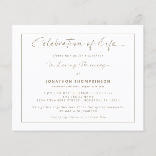 Begrotingsviering van de gouden grens van het leve (Voorkant)