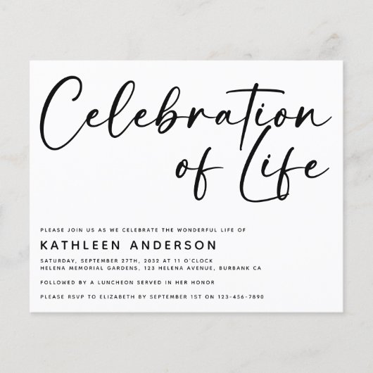 Begrotingsviering van de uitnodiging tot het indie (Voorkant)