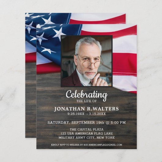 Begrotingsviering van de uitnodiging tot het indie (Voorkant / Achterkant)