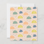 Begrotingswolken en regendruppels in blauw Baby sh (Achterkant)