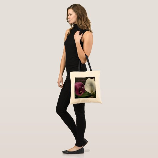 Begrotingszak "Paarse witte Callas" Tote Bag (Voorkant (model))