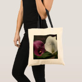 Begrotingszak "Paarse witte Callas" Tote Bag (Voorkant (product))