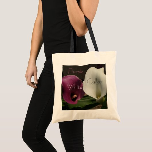 Begrotingszak "Paarse witte Callas" Tote Bag (Voorkant (product))