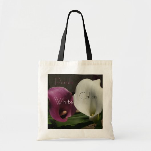 Begrotingszak "Paarse witte Callas" Tote Bag (Voorkant)