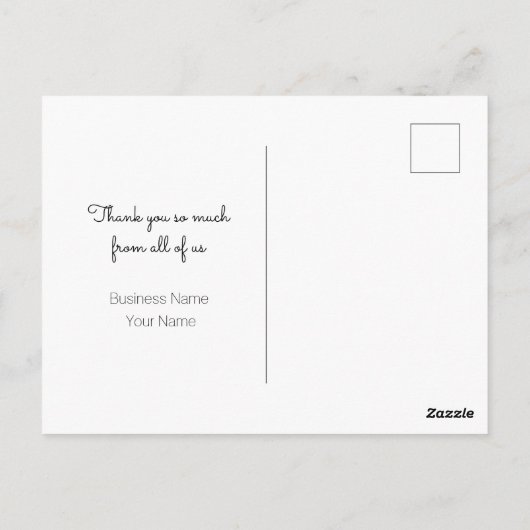 Begrotingszaken Floral Dank u Briefkaarten (Achterkant)