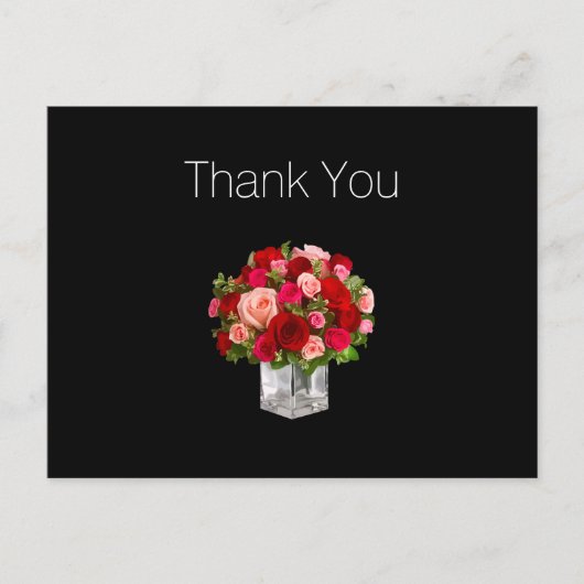 Begrotingszaken Floral Dank u Briefkaarten (Voorkant)