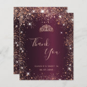 Begrotingszoet 16 Bourgogne roos goud dank u uw ka (Voorkant / Achterkant)