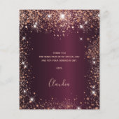 Begrotingszoet 16 Bourgogne roos goud dank u uw ka (Achterkant)