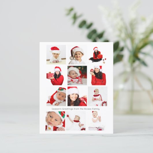 begrotingszonen groet twaalf foto's gepersonalisee (Staand voorkant)