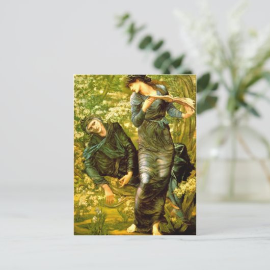 Beguiling van Merlin ~ Burne-Jones 1874 schilderen Briefkaart (Staand voorkant)