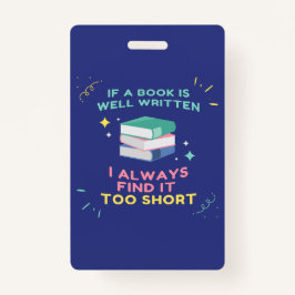 Begunstigde Lezer I - Jane Austen Quote Badge