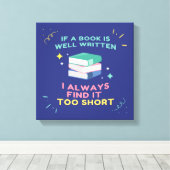 Begunstigde Lezer I - Jane Austen Quote Canvas Afdruk (Insitu (Houten vloer))