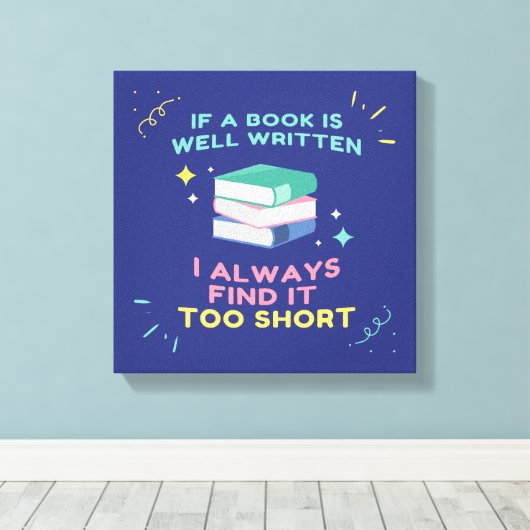 Begunstigde Lezer I - Jane Austen Quote Canvas Afdruk (Insitu (Houten vloer))