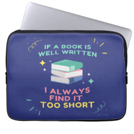 Begunstigde Lezer I - Jane Austen Quote Laptop Sleeve