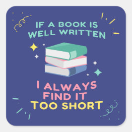 Begunstigde Lezer I - Jane Austen Quote Vierkante Sticker