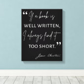 Begunstigde Lezer II - Jane Austen Quote Canvas Afdruk (Insitu (Houten vloer))