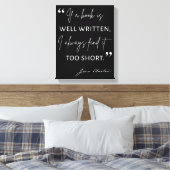 Begunstigde Lezer II - Jane Austen Quote Canvas Afdruk (Insitu (Slaapkamer))