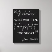 Begunstigde Lezer II - Jane Austen Quote Canvas Afdruk (Voorkant)