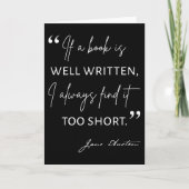 Begunstigde Lezer II - Jane Austen Quote Kaart (Voorkant)