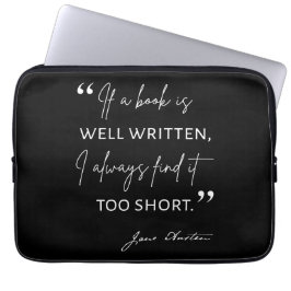 Begunstigde Lezer II - Jane Austen Quote Laptop Sleeve