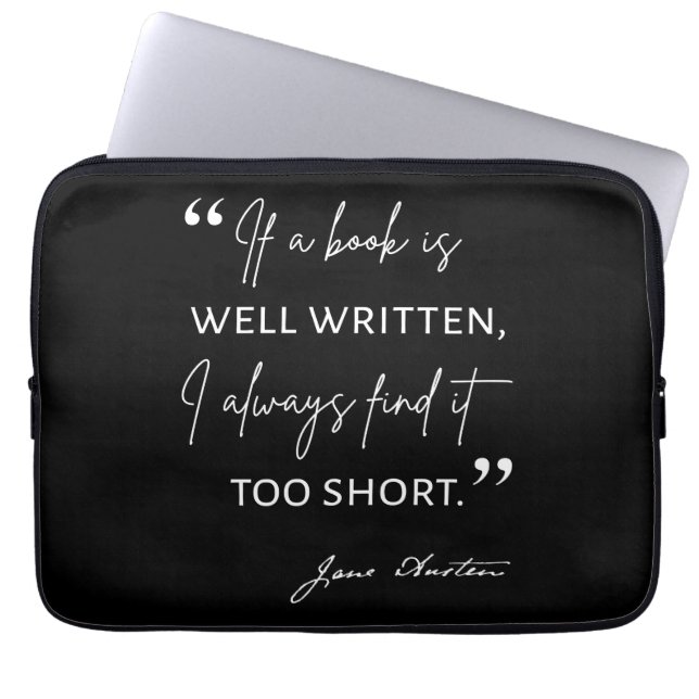 Begunstigde Lezer II - Jane Austen Quote Laptop Sleeve (Voorkant)