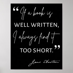 Begunstigde Lezer II - Jane Austen Quote Poster