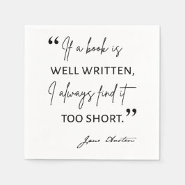 Begunstigde Lezer II - Jane Austen Quote Servet