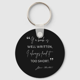 Begunstigde Lezer II - Jane Austen Quote Sleutelhanger