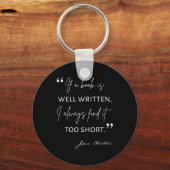 Begunstigde Lezer II - Jane Austen Quote Sleutelhanger (Voorkant)