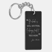 Begunstigde Lezer II - Jane Austen Quote Sleutelhanger (Voorkant Links)