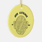 Begunstigde luisteraar keramisch ornament (Rechts)