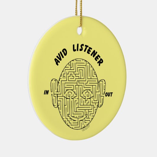 Begunstigde luisteraar keramisch ornament (Rechts)