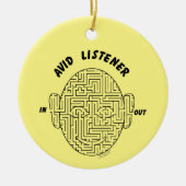 Begunstigde luisteraar keramisch ornament (Voorkant)