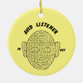 Begunstigde luisteraar keramisch ornament (Achterkant)