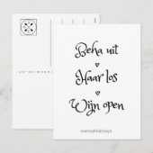 Beha uit, grappige quote kaart (Voorkant / Achterkant)