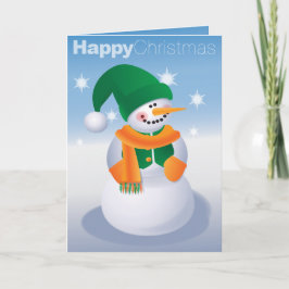 Behaaglijk Sneeuwman Feestdagen Kaart